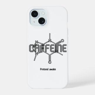 Coque iPhone 15 Étui iPhone Molécule de Caféine