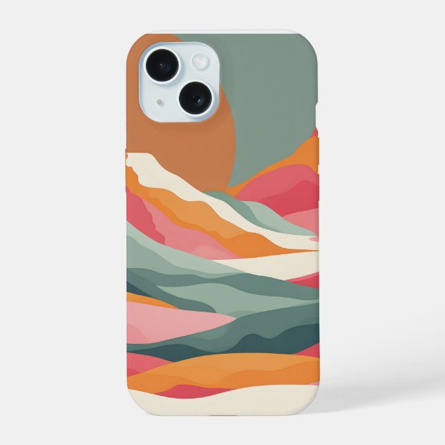 Coque iPhone 15 Étui iPhone Mountain Scape pour iPhone 15  (Verso)