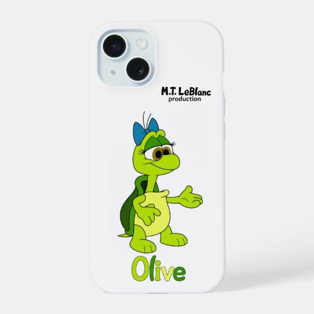 Coque iPhone 15 Étui iPhone Olive Turtle (Verso)