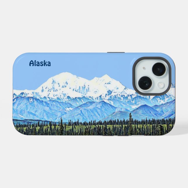 Coque iPhone 15 Étui iPhone OtterBox Denali (Mt. McKinley) (Verso Horizontal)