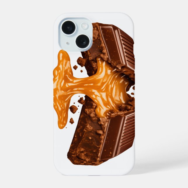 Coque iPhone 15 Étui iPhone pour amateur de chocolat (Verso)