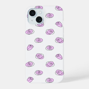 Coque iPhone 15 Étui iPhone Roses Lilas Multi