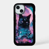 Étui iPhone The Black Cat Tarot Card Vibes Sorcièr