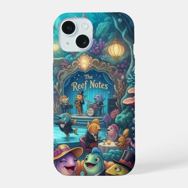 Coque iPhone 15 Étui iPhone The Reef Notes Underwater Band  (Verso)