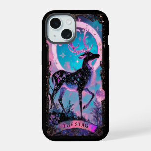 Coque iPhone 15 Étui iPhone The Stag Tarot Card Vibes sorcières