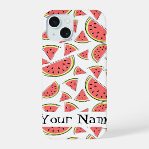 Coque iPhone 15 Étui multi iPhone 'Nom' Pastèque