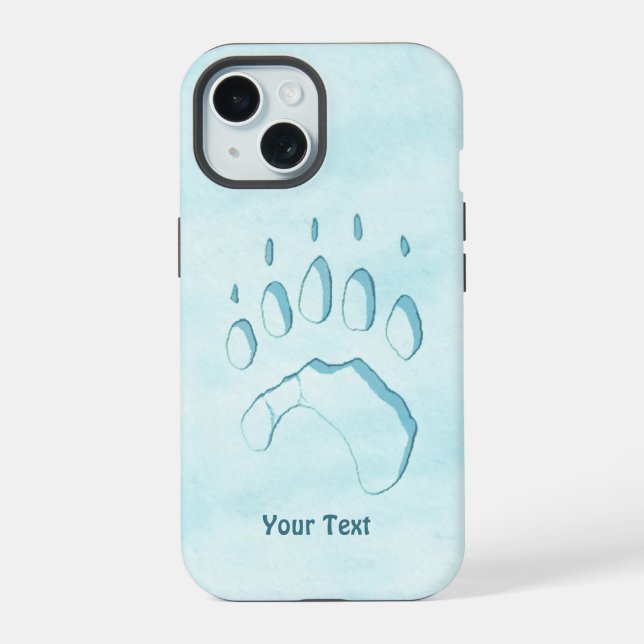Coque iPhone 15 Étui OtterBox pour iPhone à empreinte de patte d'o (Verso)