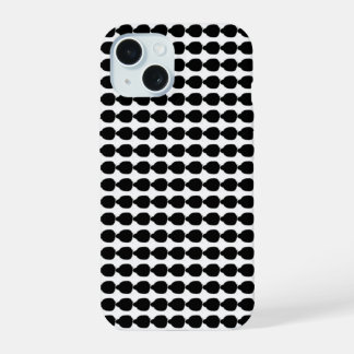 Coque iPhone 15 étui pour i phone 15 avec impression de points noi