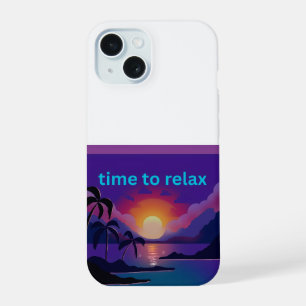 Coque iPhone 15 Étui pour iPhone 15 ajusté Time to Relax