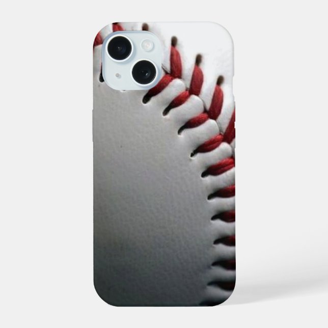 Coque iPhone 15 Étui pour iPhone 15 baseball (Verso)