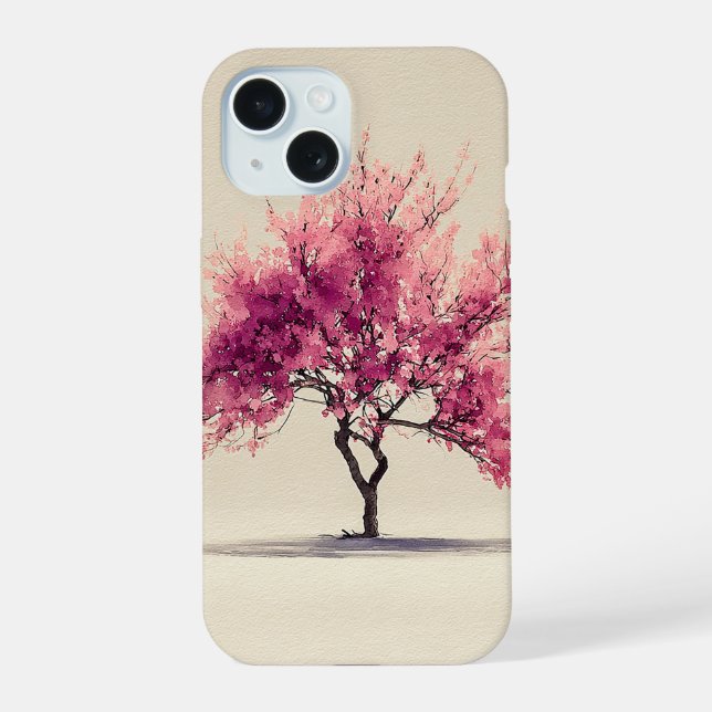 Coque iPhone 15 Étui pour iPhone 15 Blossom in Silence  (Verso)