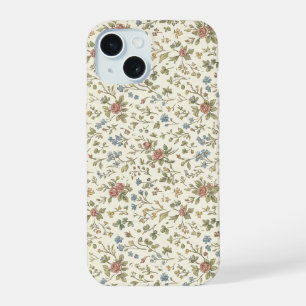 Coque iPhone 15 Étui pour iPhone 15 Cottagecore Vintage à motif fl
