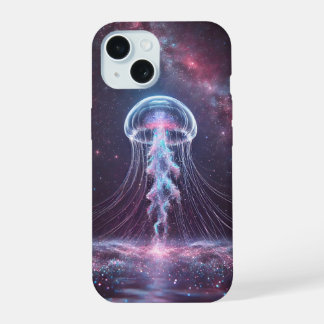 Coque iPhone 15 Étui pour iPhone 15 Méduse Cosmique