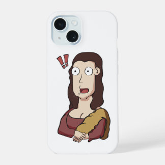 Coque iPhone 15 Étui pour iPhone 15 Mona Lisa choquée