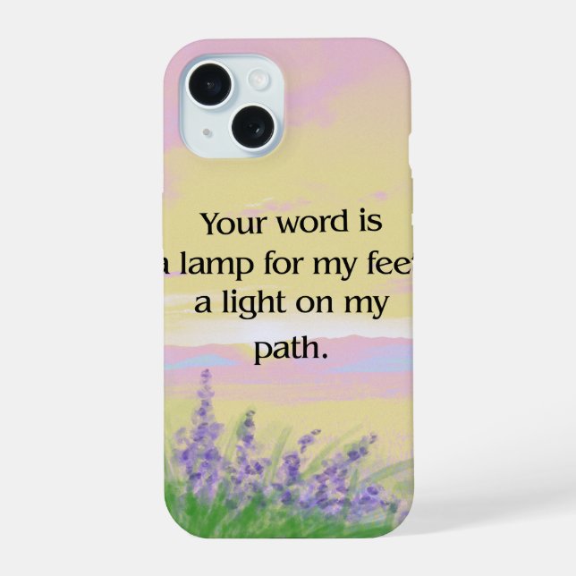 Coque iPhone 15 Étui pour iPhone 15 'Verset Inspirant' (Verso)