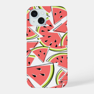 Coque iPhone 15 Étui pour iPhone à motif pastèque