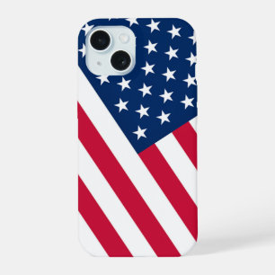 Coque iPhone 15 Étui pour iPhone avec drapeau américain Patriotiqu