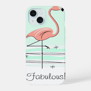 Coque iPhone 15 Étui pour iPhone Flamingo Aqua 'Fabuleux !'