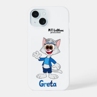 Coque iPhone 15 Étui pour iPhone Greta Kitty