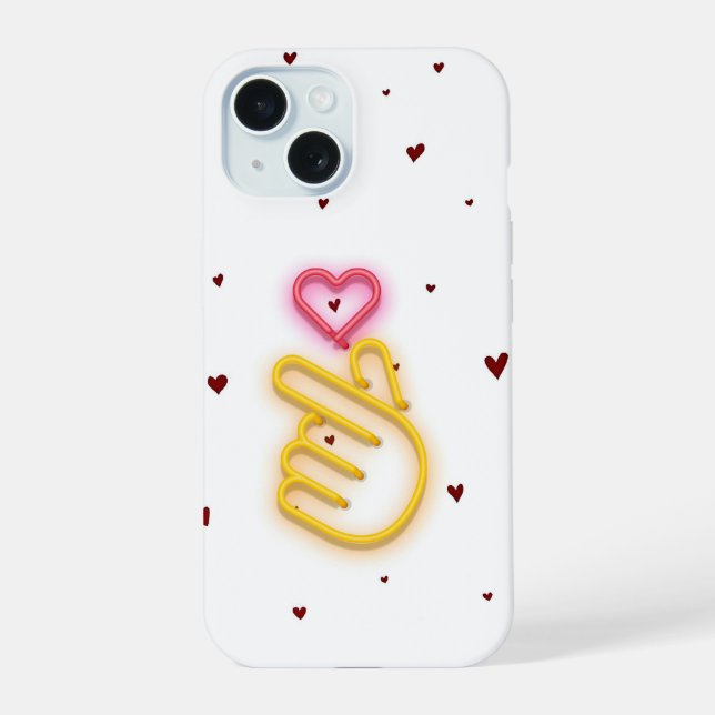 Coque iPhone 15 Étui pour iphone Heart (Verso)