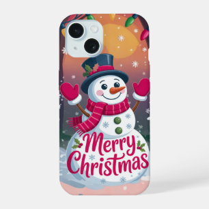 Coque iPhone 15 Étui pour iPhone / iPad Bonhomme de neige Joyeux N