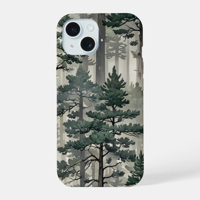 Coque iPhone 15 Étui pour iPhone / iPad forestier (Verso)