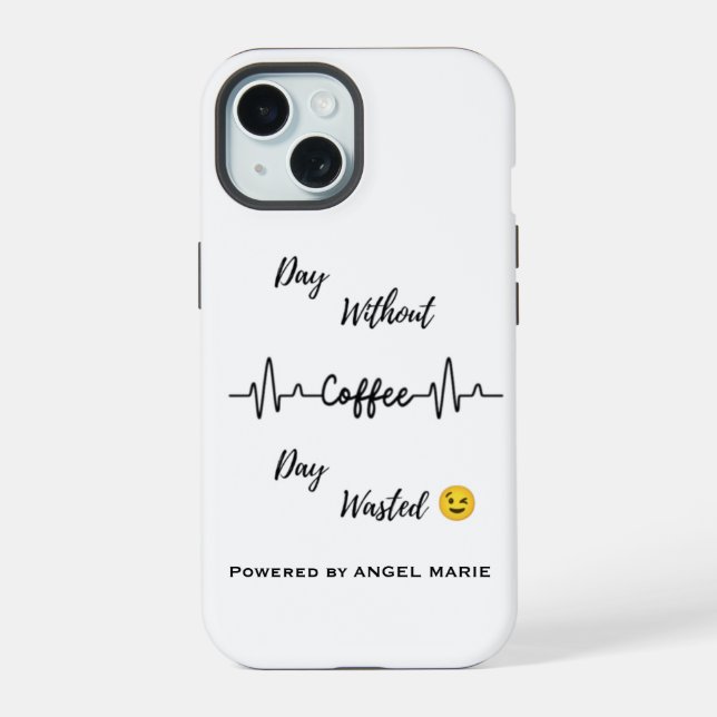 Coque iPhone 15 Étui pour iPhone / iPad "Pas de café, pas de vie" (Verso)