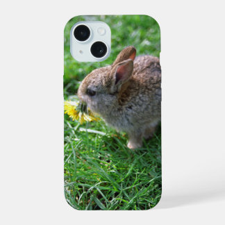 Coque iPhone 15 Étui pour iPhone / iPad pour bébé lapin pissenlit