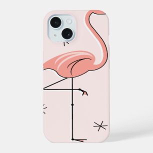 Coque iPhone 15 Étui pour iPhone rose flamant