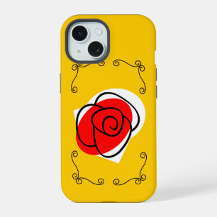 Coque iPhone 15 Étui pour iPhone Spanish Rose Corners