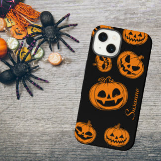 Coque iPhone 15 Étui pour téléphone 15 à motif de citrouille d'Hal