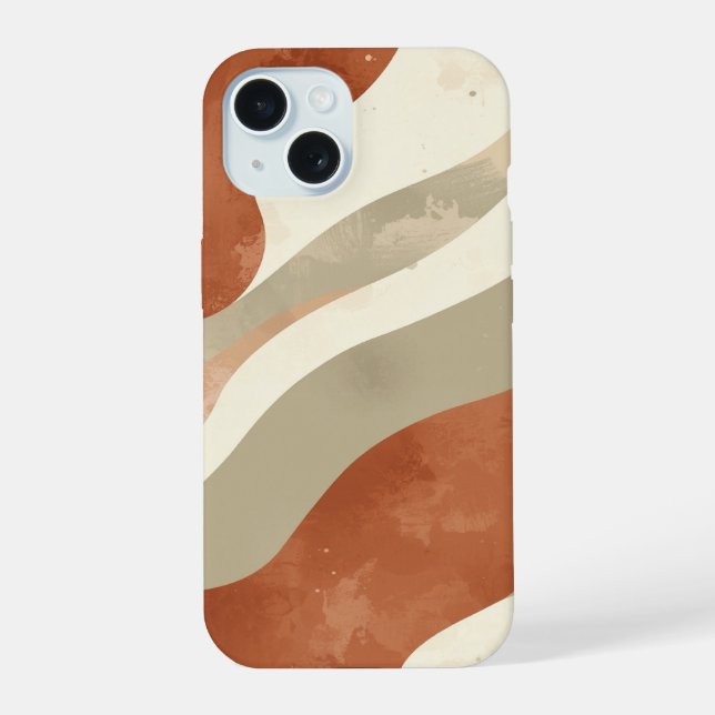 Coque iPhone 15 Étui pour téléphone en terracotta (Verso)