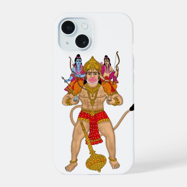 Coque iPhone 15 Étui pour téléphone Hanuman (Verso)