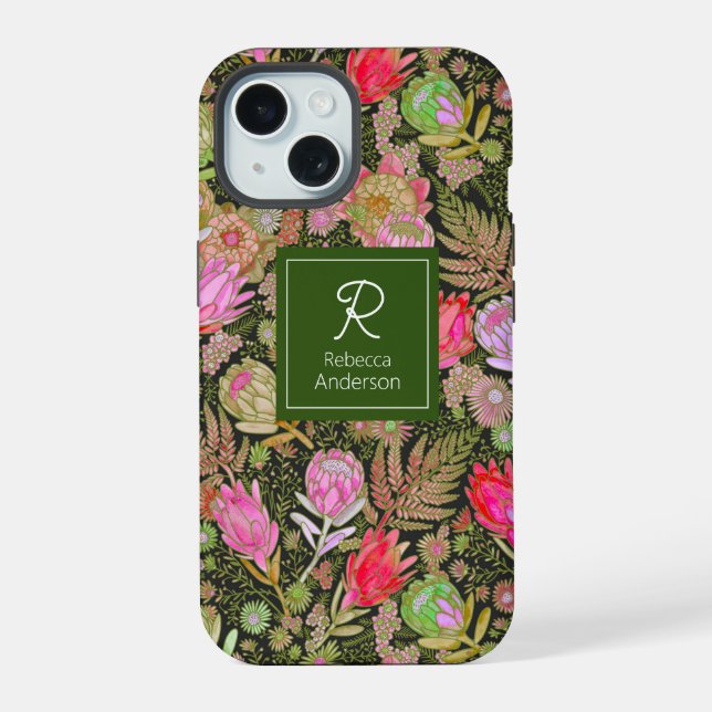 Coque iPhone 15 Étui Protea Garden Case-Mate pour iPhone (Verso)