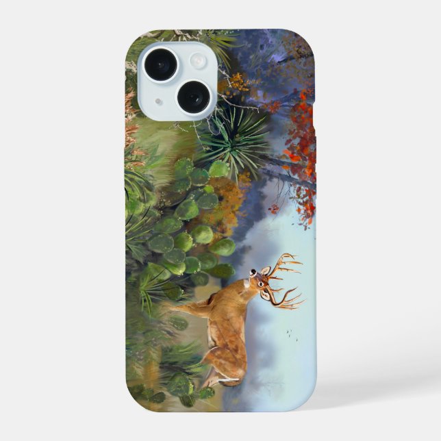 Coque iPhone 15 Étui Texas Buck pour iPhone 15 (Verso)
