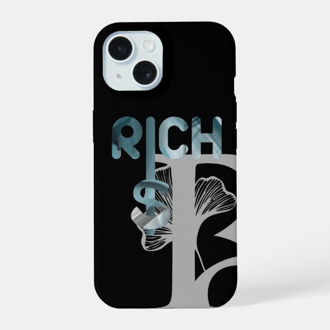Coque iPhone 15 Étuis iPhone RICH tendance abstrait océan bleu (Verso)