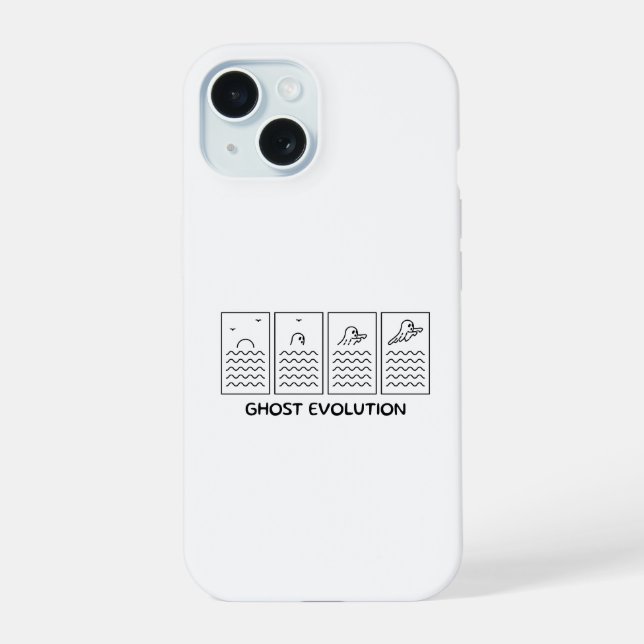 Coque iPhone 15 Évolution du fantôme (Verso)