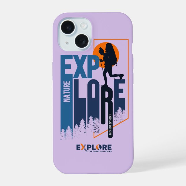Coque iPhone 15 Exploration de la nature | Femmes - (Verso)
