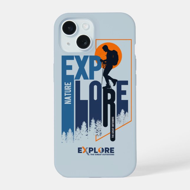 Coque iPhone 15 Exploration de la nature | Hommes - (Verso)