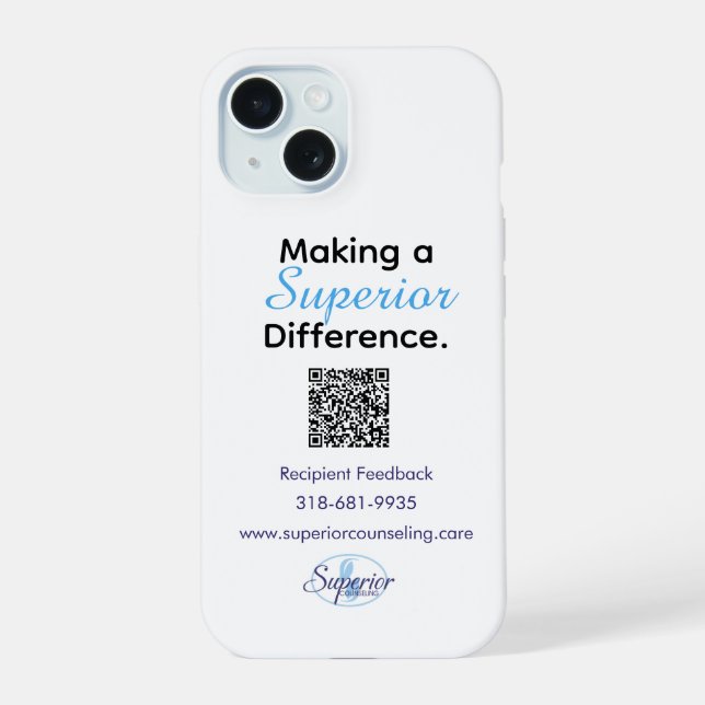 Coque iPhone 15 Faire une différence supérieure - Rétroaction des  (Verso)