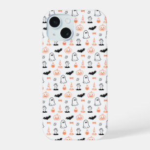 Coque iPhone 15 Fantômes Citrouilles Chauves-souris Boo Halloween