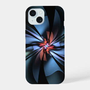Coque iPhone 15 Fascination Bleu clair Abstrait