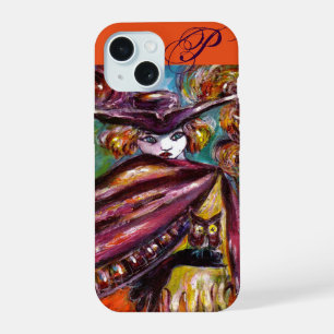Coque iPhone 15 FAUST / Masque Mystérieux , Tricorne et Monogramme