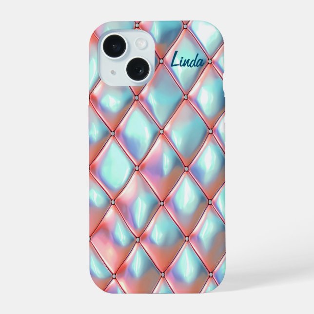 Coque iPhone 15 Faux Iridescente Mère+de+Coque Pearl Mate (Verso)