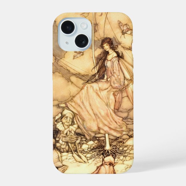 Coque iPhone 15 Fée Arthur Rackham (Verso)