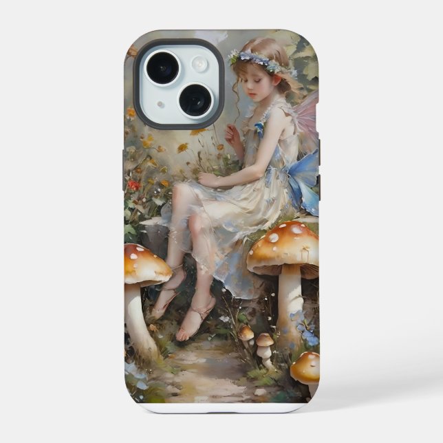 Coque iPhone 15 Fée de champignons Whimsical (Verso)