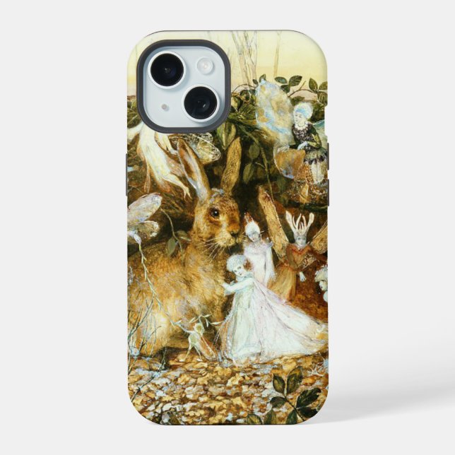 Coque iPhone 15 Fées et lapin (Verso)
