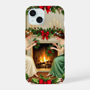 Coque iPhone 15 Fées victoriennes esprit de Noël