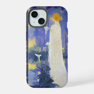Coque iPhone 15 Femme Art Nouveau avec Calla Lilies