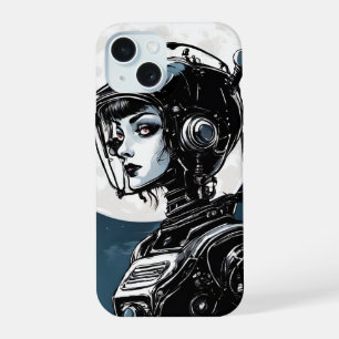 Coque iPhone 15 Femme-robot V